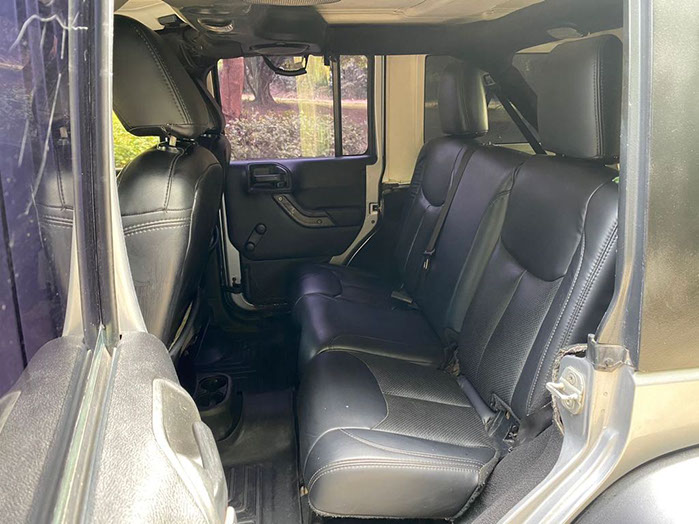 Jeep Wrangler back seat