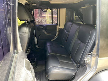 Jeep Wrangler back seat